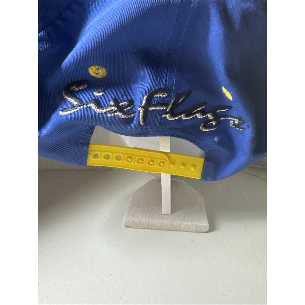 Vintage Tweety Bird Snapback Hat Yellow Lid Blue Six Flags - Picture 3 of 9